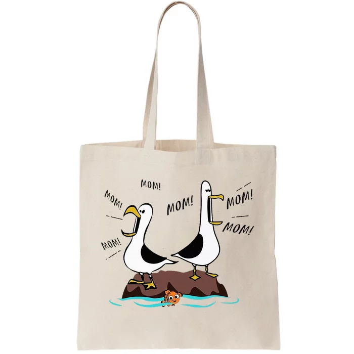 Mom Mom Mom Seagull Family Mother Tote Bag