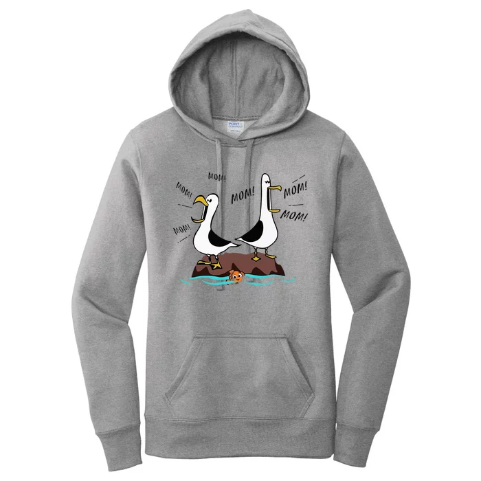 Mom Mom Mom Seagull Family Mother Women's Pullover Hoodie