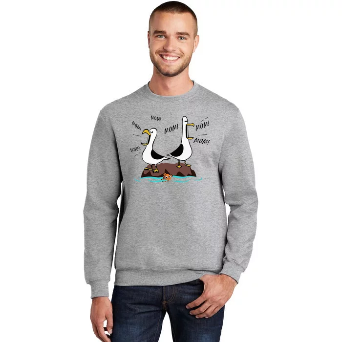 Mom Mom Mom Seagull Family Mother Tall Sweatshirt