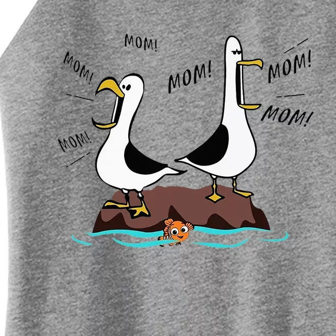 Mom Mom Mom Seagull Family Mother Women’s Perfect Tri Rocker Tank