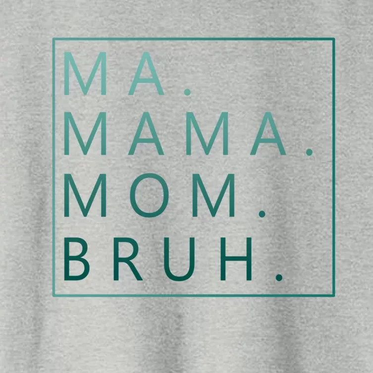 Ma Mama Mom Bruh Green Quote Mama Cute Gift Women's Crop Top Tee