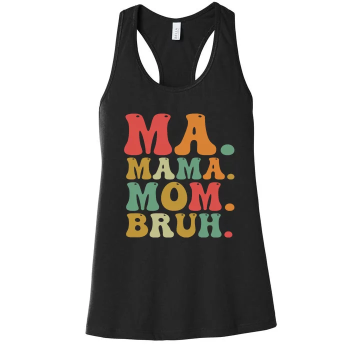 Ma Mama Mom Bruh Retro Women's Racerback Tank