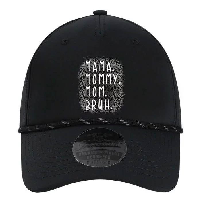 Ma Mama Mom Bruh Leopard Gray Pattern Gift Performance The Dyno Cap