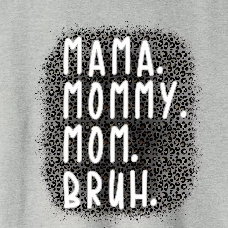 Ma Mama Mom Bruh Leopard Gray Pattern Gift Women's Crop Top Tee