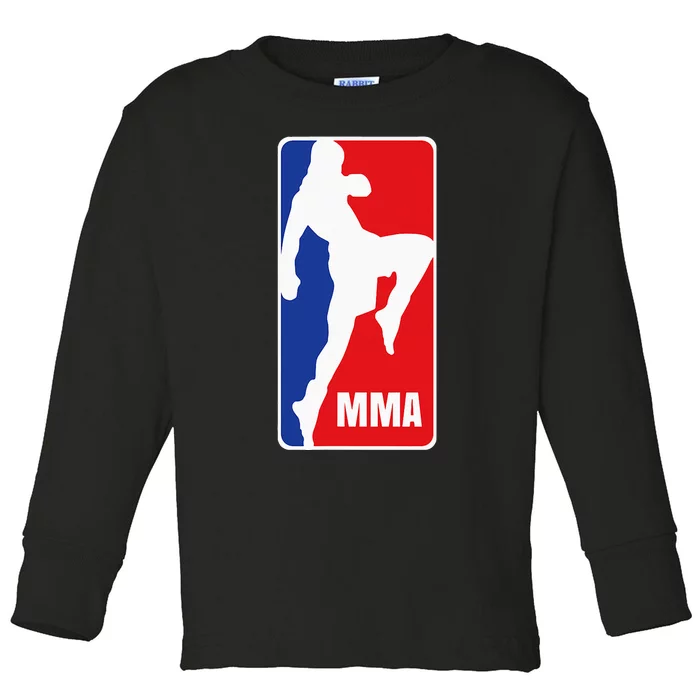 MMA Mixed Martial Arts Retro Fighting Fan Toddler Long Sleeve Shirt