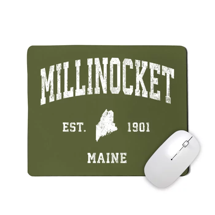 Millinocket Maine Me Vintage Athletic Mousepad