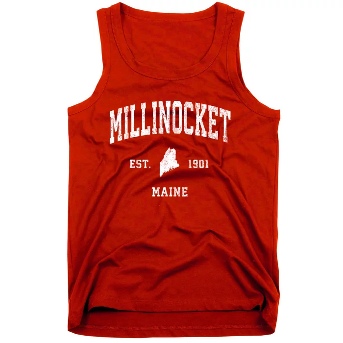 Millinocket Maine Me Vintage Athletic Tank Top