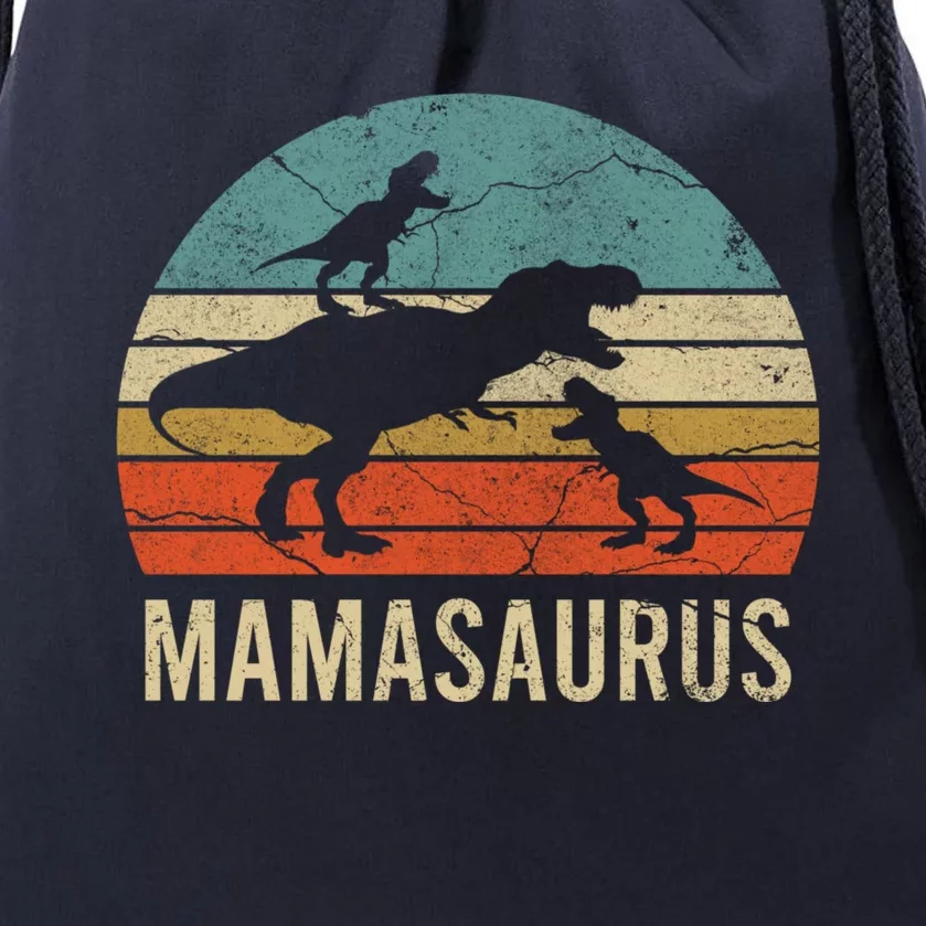 Mommy Mom Mama Dinosaur Funny 2 Two Mamasaurus 2020 Gift Drawstring Bag