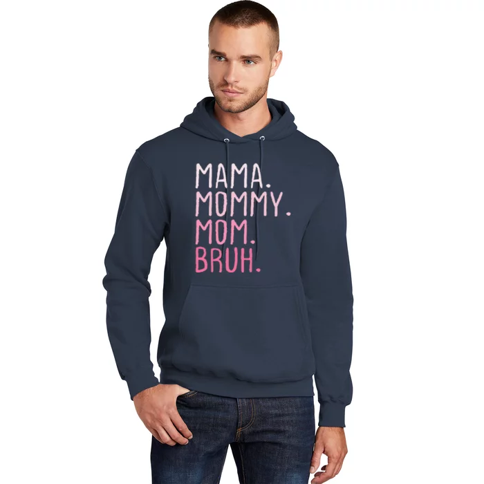 Mama Mommy Mom Bruh Mommy And Me Mom Retro Hoodie