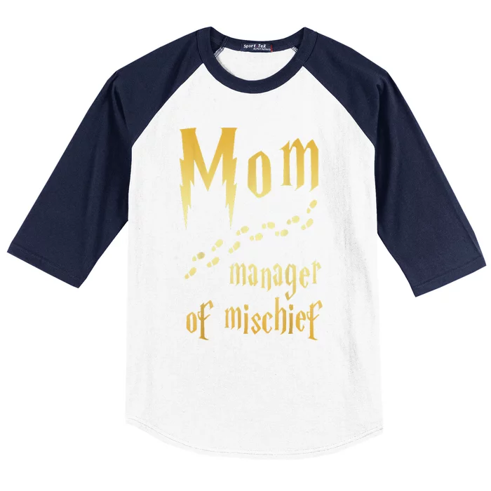 Magical Mom, Manager Of Mischief Baseball Sleeve Shirt