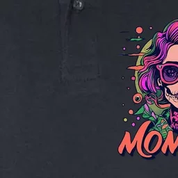 Momster Monster Mom Halloween Skeleton Spooky Mom Mama Softstyle Adult Sport Polo