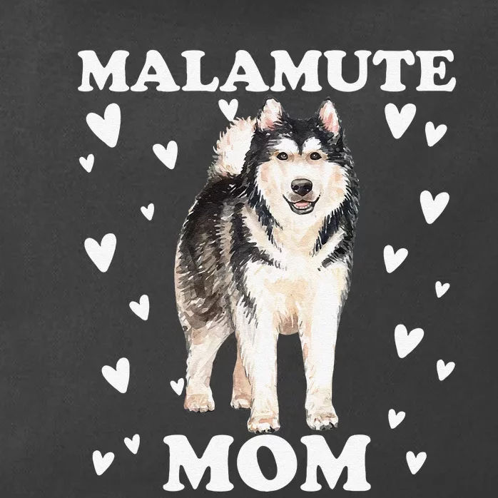 Malamute Mom Mummy Mama Mum Mommy Mother's Day Mother Mally Zip Tote Bag