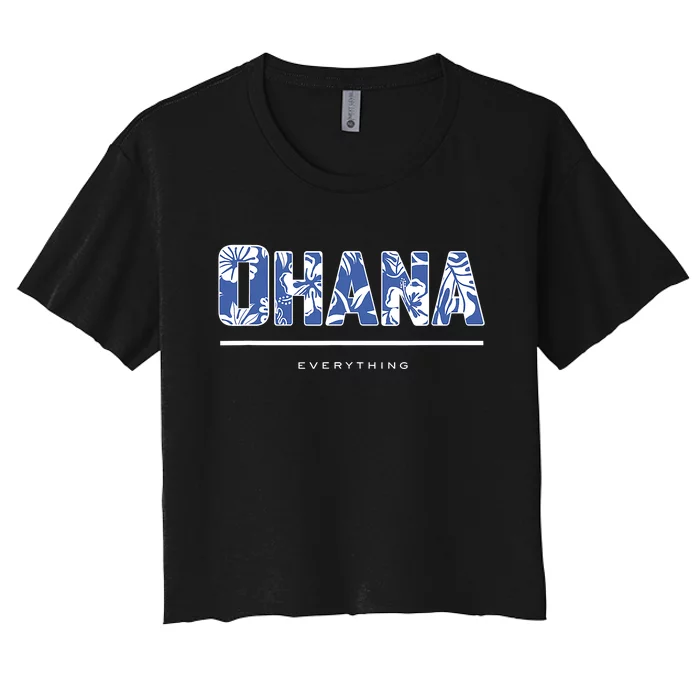 McKenzie Milton Merch Ohana Over Everything Blue Women's Crop Top Tee