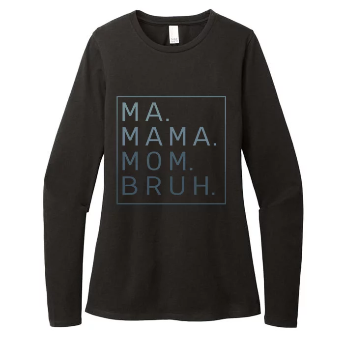 Ma Mama Mom Bruh Yellow Quote Mama Gift Womens CVC Long Sleeve Shirt