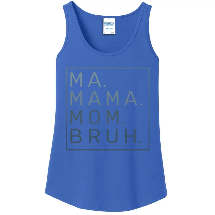 Ma Mama Mom Bruh Yellow Quote Mama Gift Ladies Essential Tank