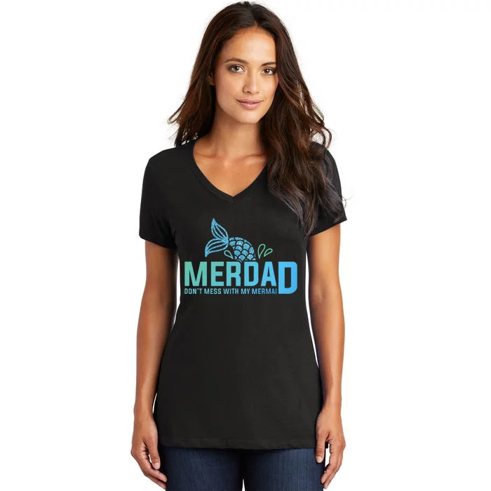 Merdad Merman Mermaid Women's V-Neck T-Shirt