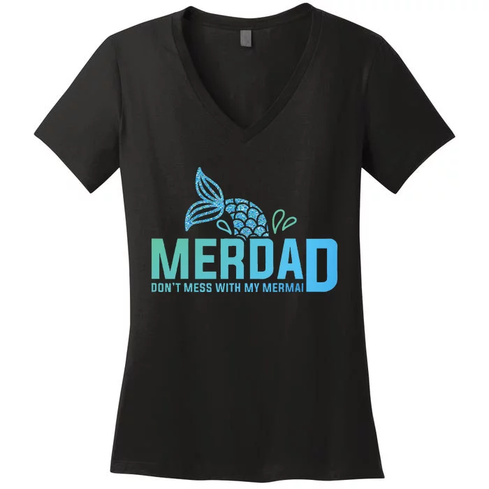 Merdad Merman Mermaid Women's V-Neck T-Shirt