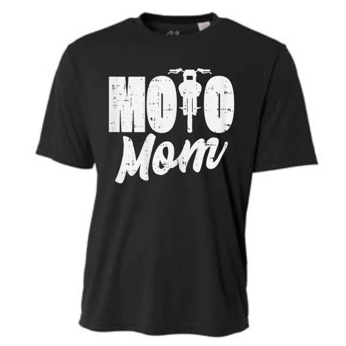 Moto Mom Motorcycle Motocross Dirt Bike Racing Women Gift Cooling Performance Crew T-Shirt