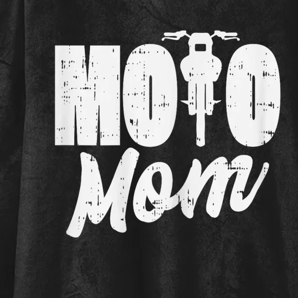 Moto Mom Motorcycle Motocross Dirt Bike Racing Women Gift Hooded Wearable Blanket