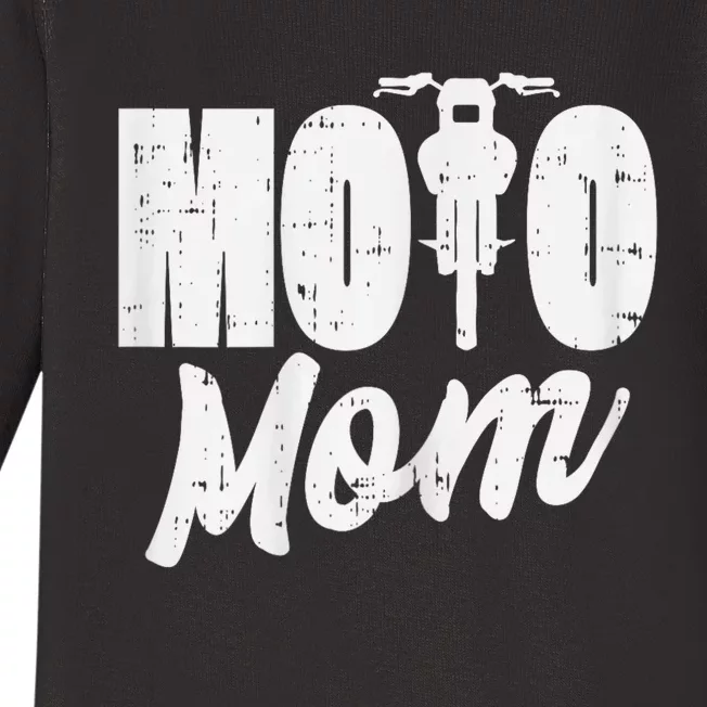 Moto Mom Motorcycle Motocross Dirt Bike Racing Women Gift Baby Long Sleeve Bodysuit