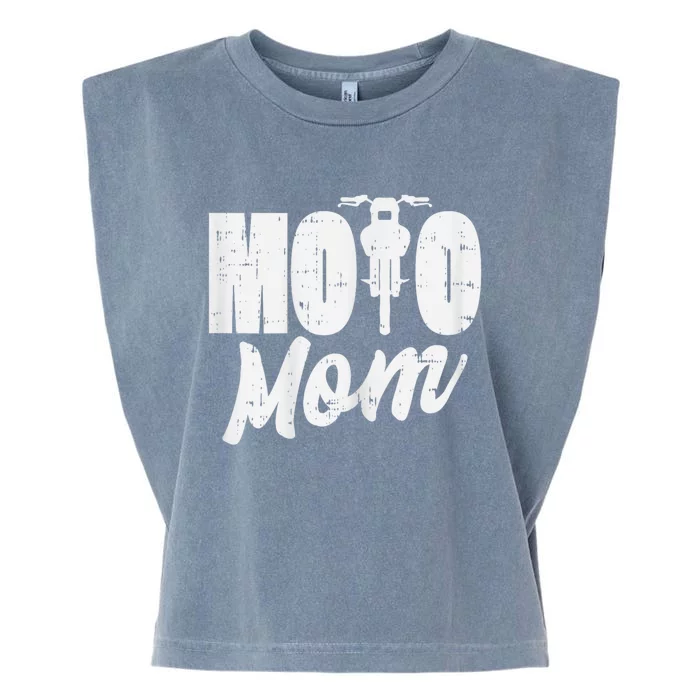 Moto Mom Motorcycle Motocross Dirt Bike Racing Women Gift Garment-Dyed Women's Muscle Tee