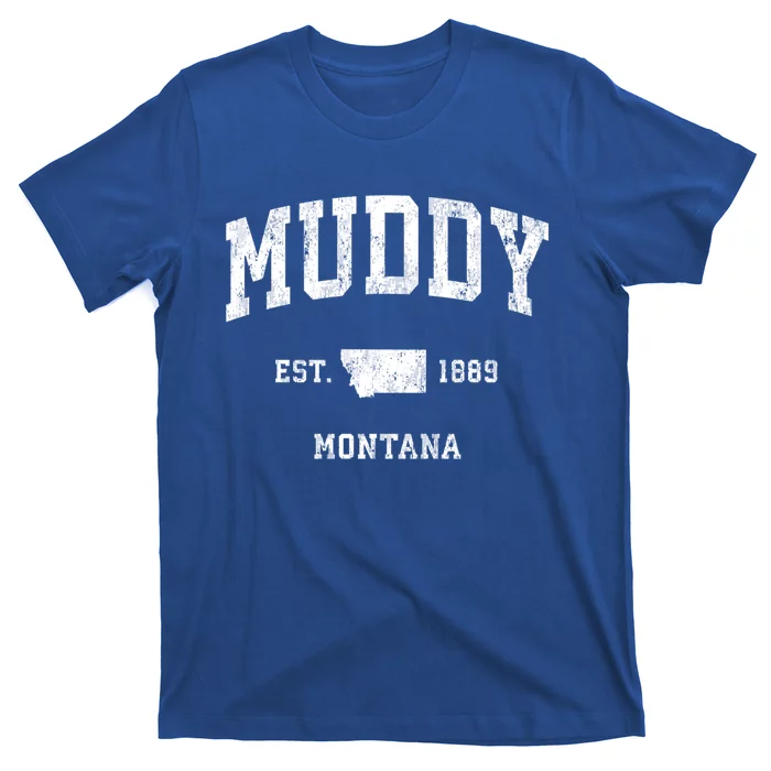 Muddy Montana Mt Vintage Athletic Black Sports Design Meaningful Gift T-Shirt