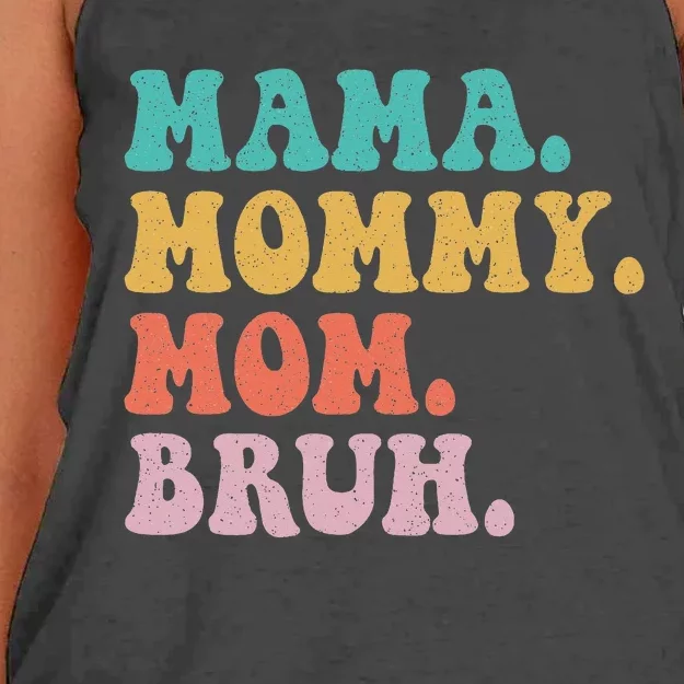 Mama Mommy Mom Bruh Mommy and Me Women's Knotted Racerback Tank