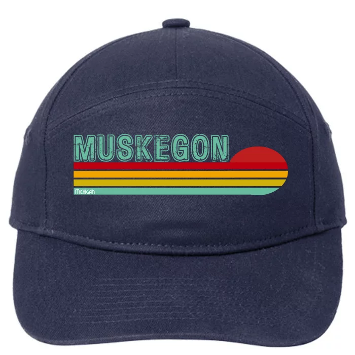 Muskegon Michigan 7-Panel Snapback Hat