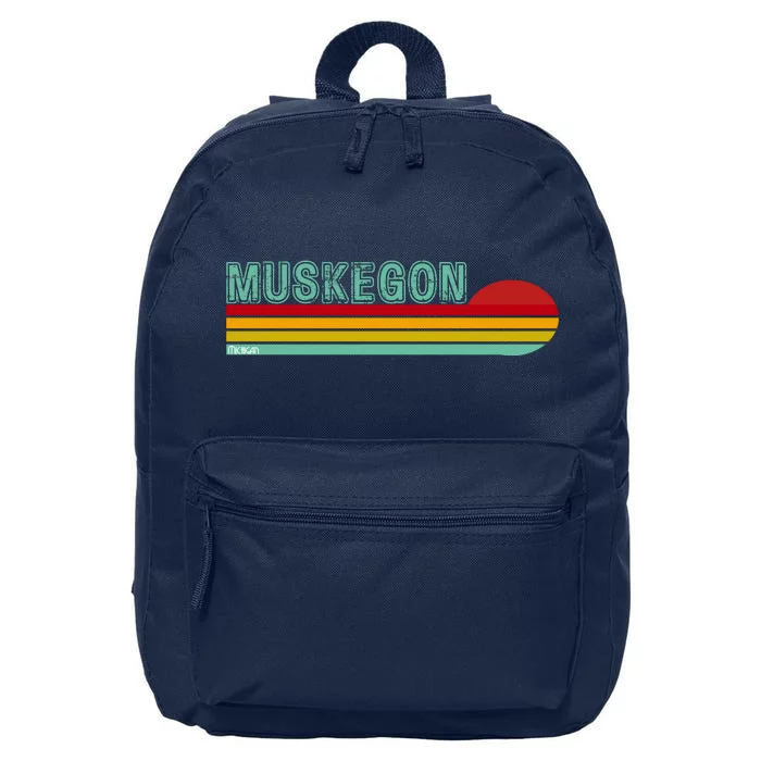 Muskegon Michigan 16 in Basic Backpack