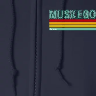 Muskegon Michigan Full Zip Hoodie