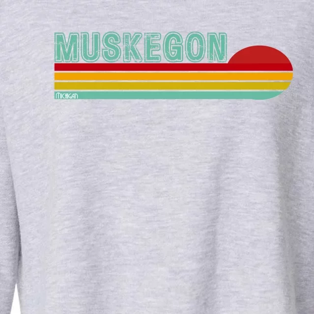 Muskegon Michigan Cropped Pullover Crew