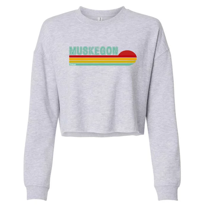 Muskegon Michigan Cropped Pullover Crew