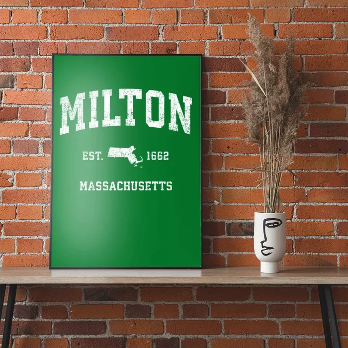 Milton Massachusetts Ma Vintage Sports Poster