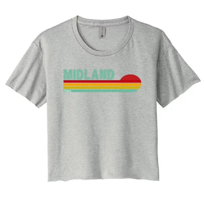 Midland Michigan Women's Crop Top Tee