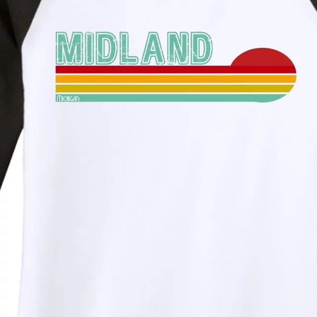 Midland Michigan Women's Tri-Blend 3/4-Sleeve Raglan Shirt