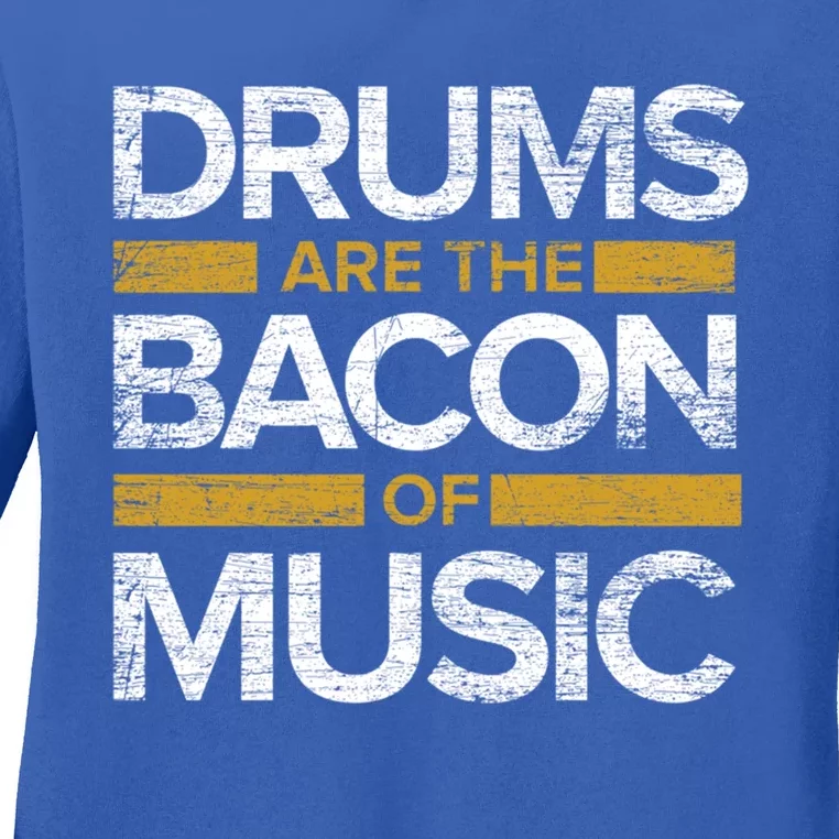 Music Musician Musical Instrut Gift Drums Gift Ladies Long Sleeve Shirt