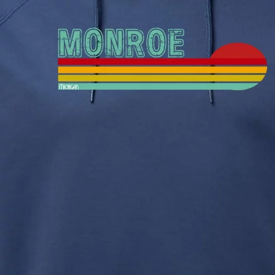 Monroe Michigan Performance Fleece Hoodie