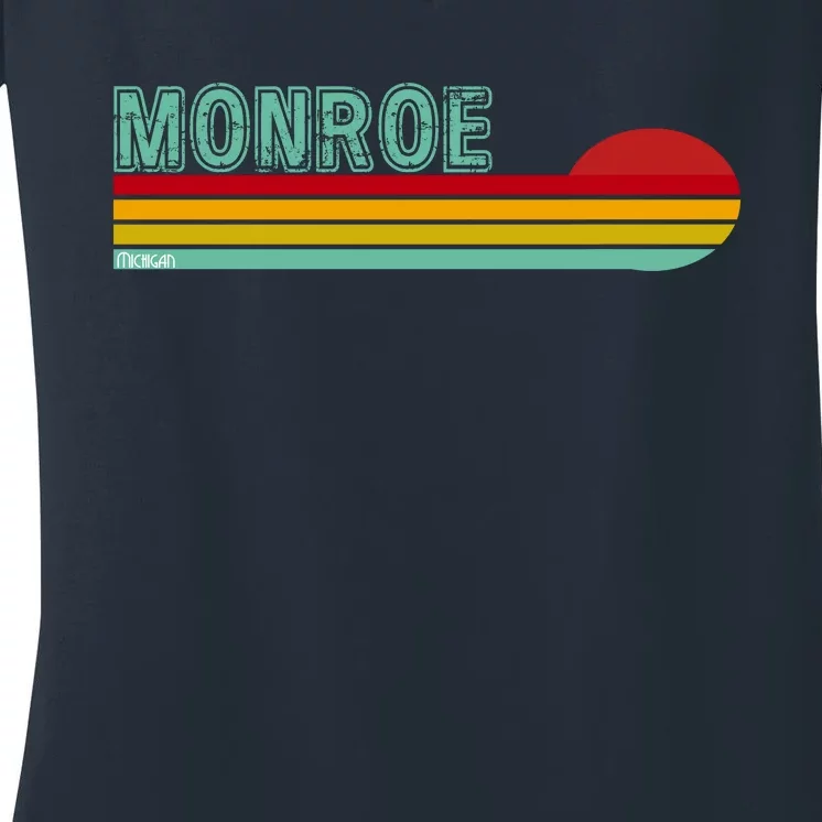 Monroe Michigan Women's V-Neck T-Shirt