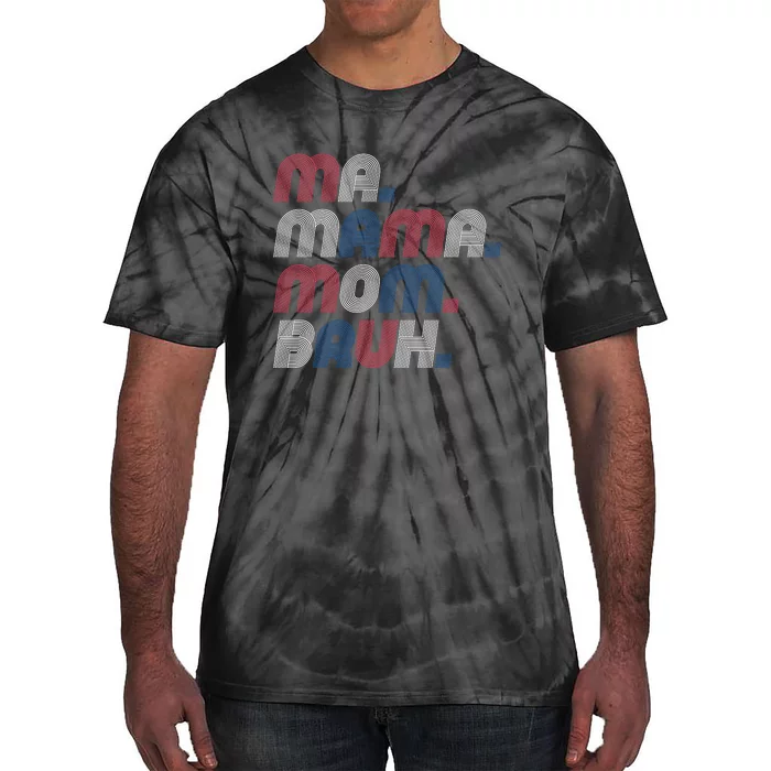 Ma Mama Mom Bruh American Flag Red White Blue Tie-Dye T-Shirt