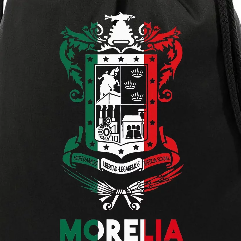 Morelia Michoacan Mexico Escudo Y Lema Arte Emblem Merch Drawstring Bag