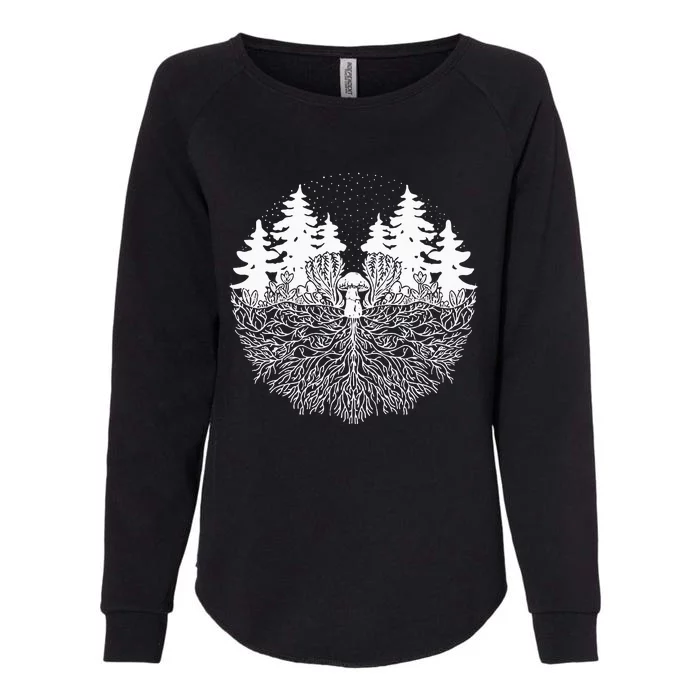 Mycelium Mushroom Womens California Wash Sweatshirt