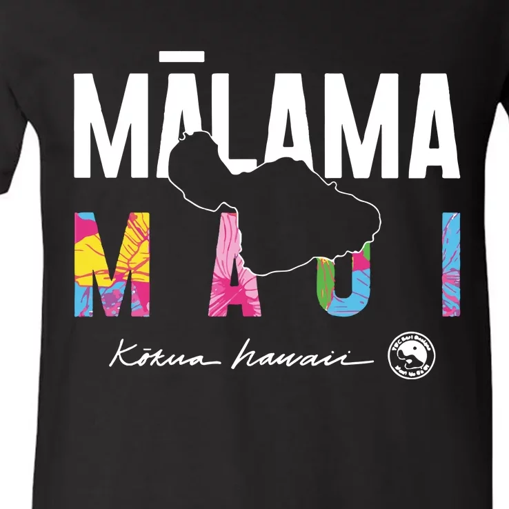 Malama Maui V-Neck T-Shirt