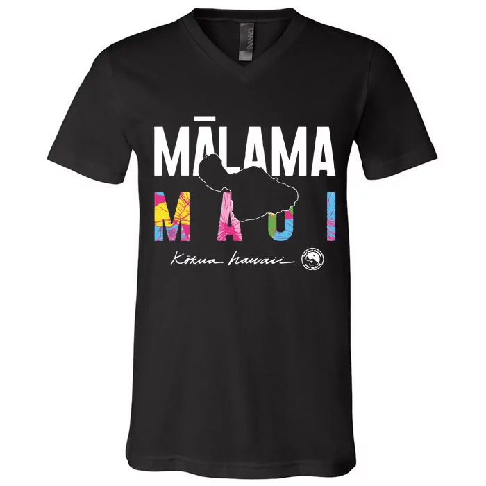 Malama Maui V-Neck T-Shirt