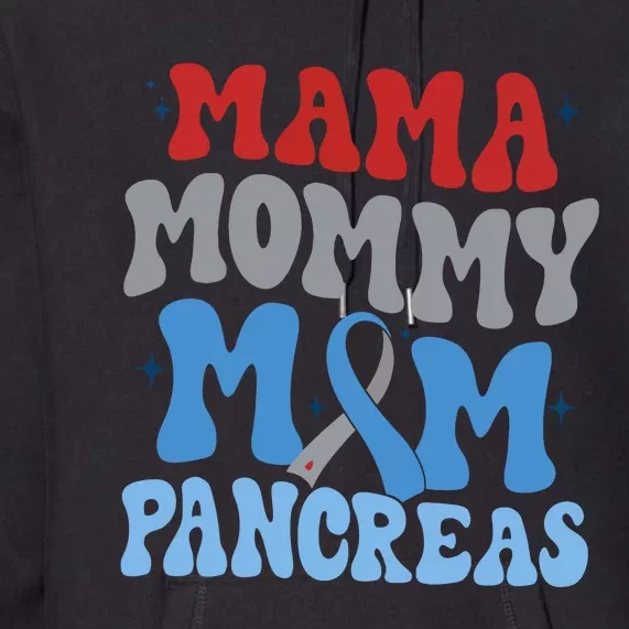 Mama Mommy Mom Pancrease Awareness Premium Hoodie