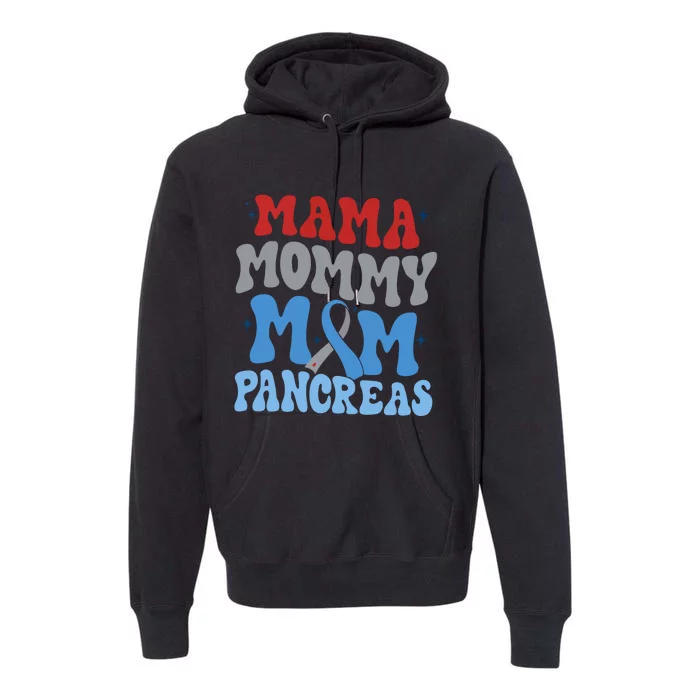 Mama Mommy Mom Pancrease Awareness Premium Hoodie