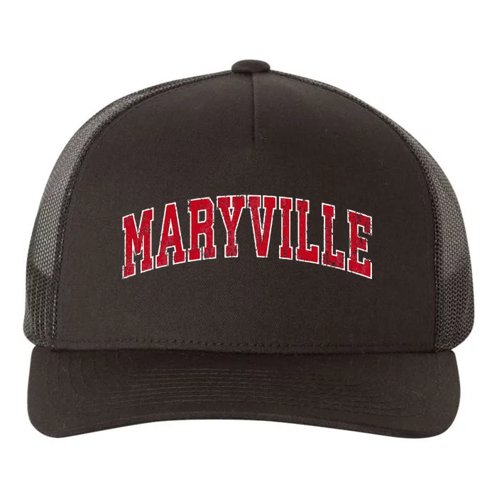 Maryville Missouri Mo Vintage Sports Design Red Design Yupoong Adult 5-Panel Trucker Hat