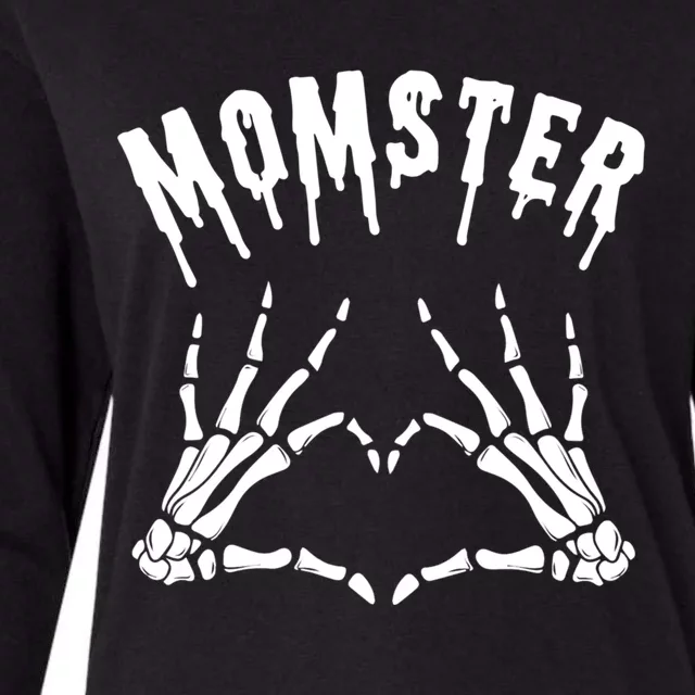 Momster Mommy Mother Monster Halloween Matching Costume Gift Womens Cotton Relaxed Long Sleeve T-Shirt