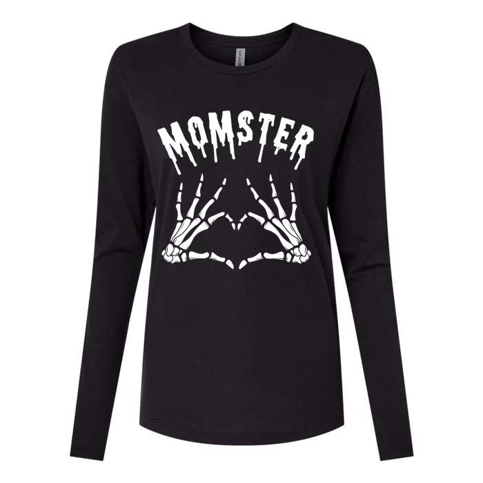 Momster Mommy Mother Monster Halloween Matching Costume Gift Womens Cotton Relaxed Long Sleeve T-Shirt