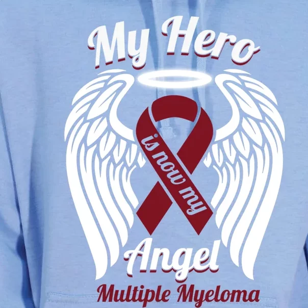 Multiple Myeloma My Hero Is Now My Angel Wings Gift Great Gift Unisex Surf Hoodie