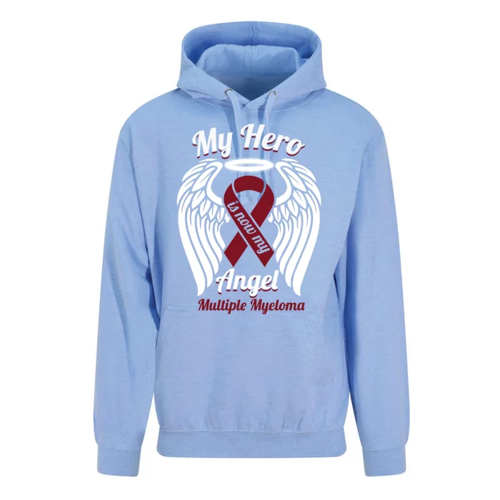 Multiple Myeloma My Hero Is Now My Angel Wings Gift Great Gift Unisex Surf Hoodie